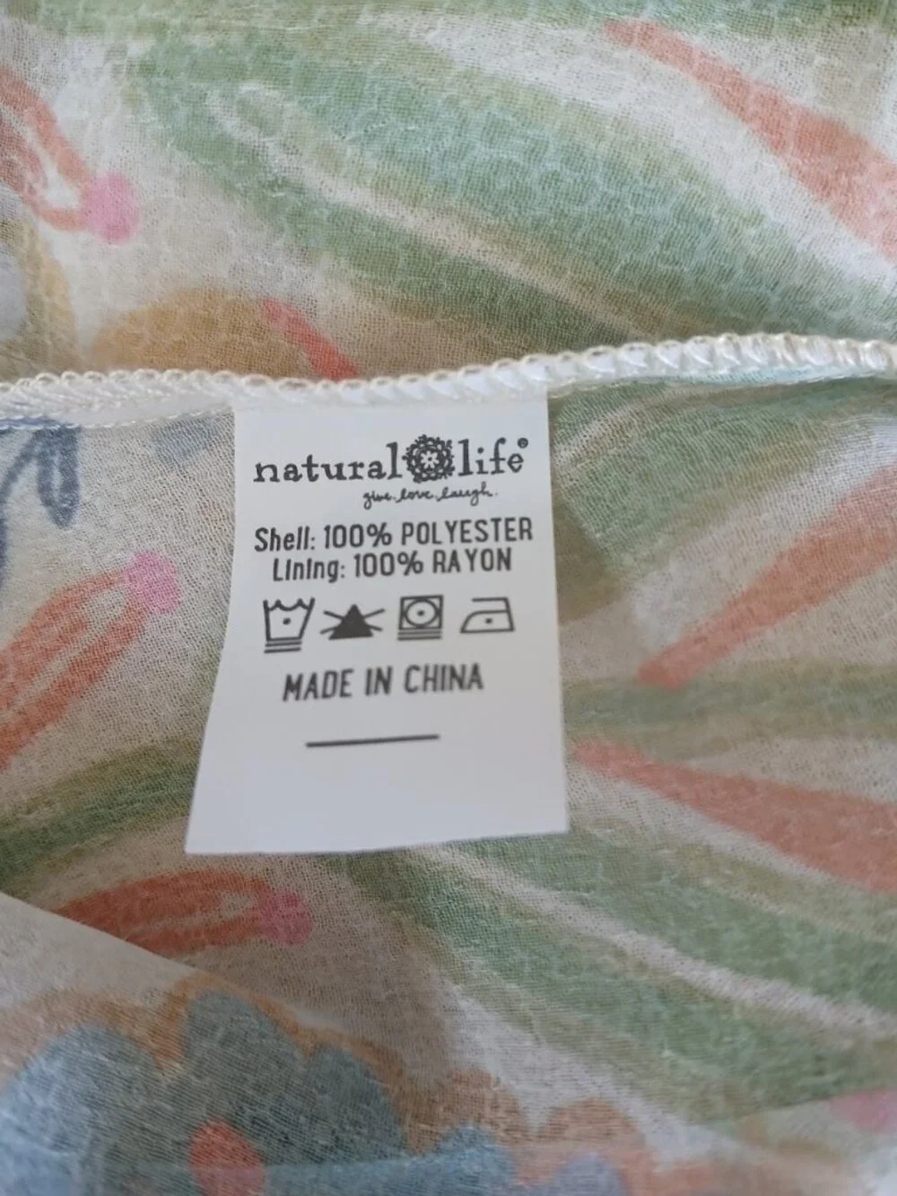 Natural Life vibrant pink floral lightweight poly dress size M - Picture 6 of 7